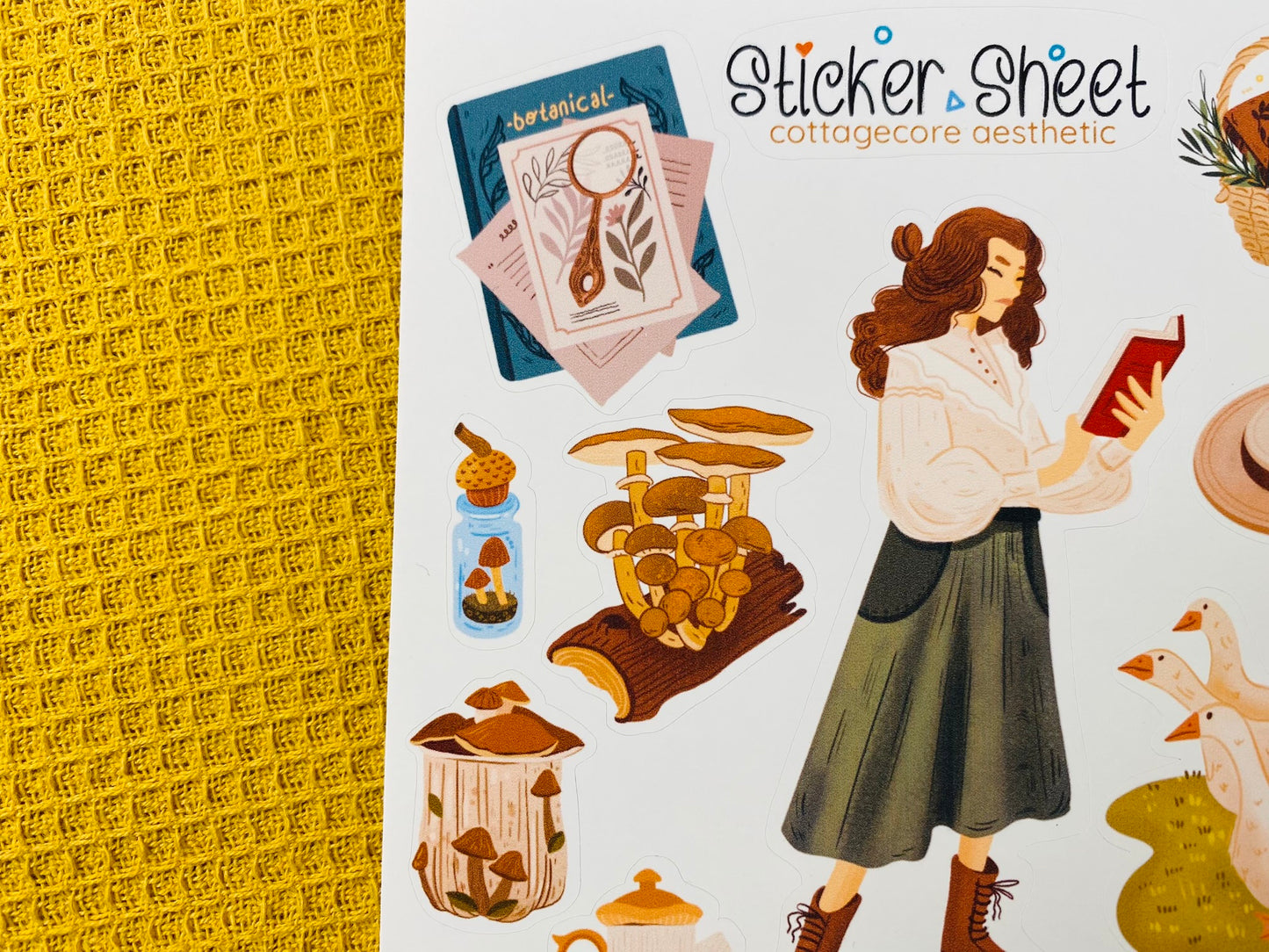 Cottagecore Aesthetic Sticker Sheet