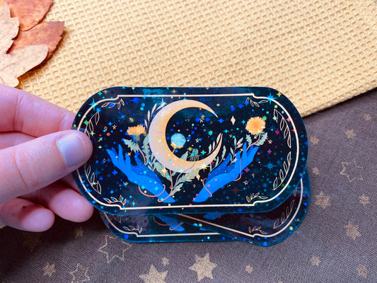 Praying Hands Holographic Vinyl Stickers