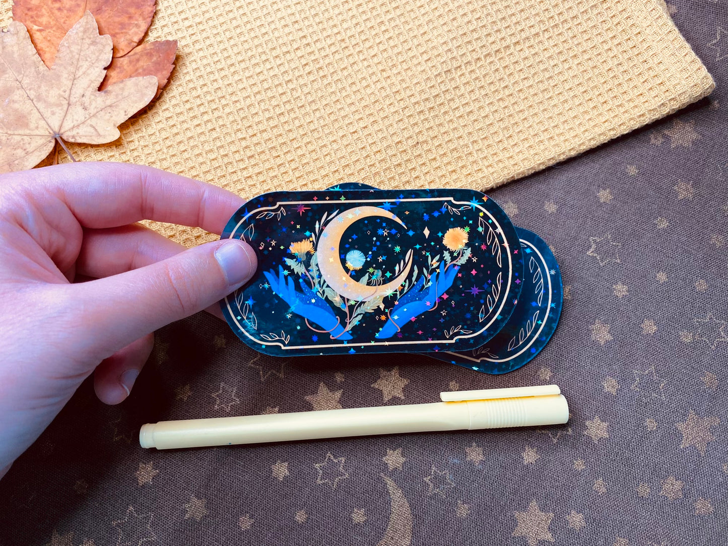 Praying Hands Holographic Vinyl Stickers