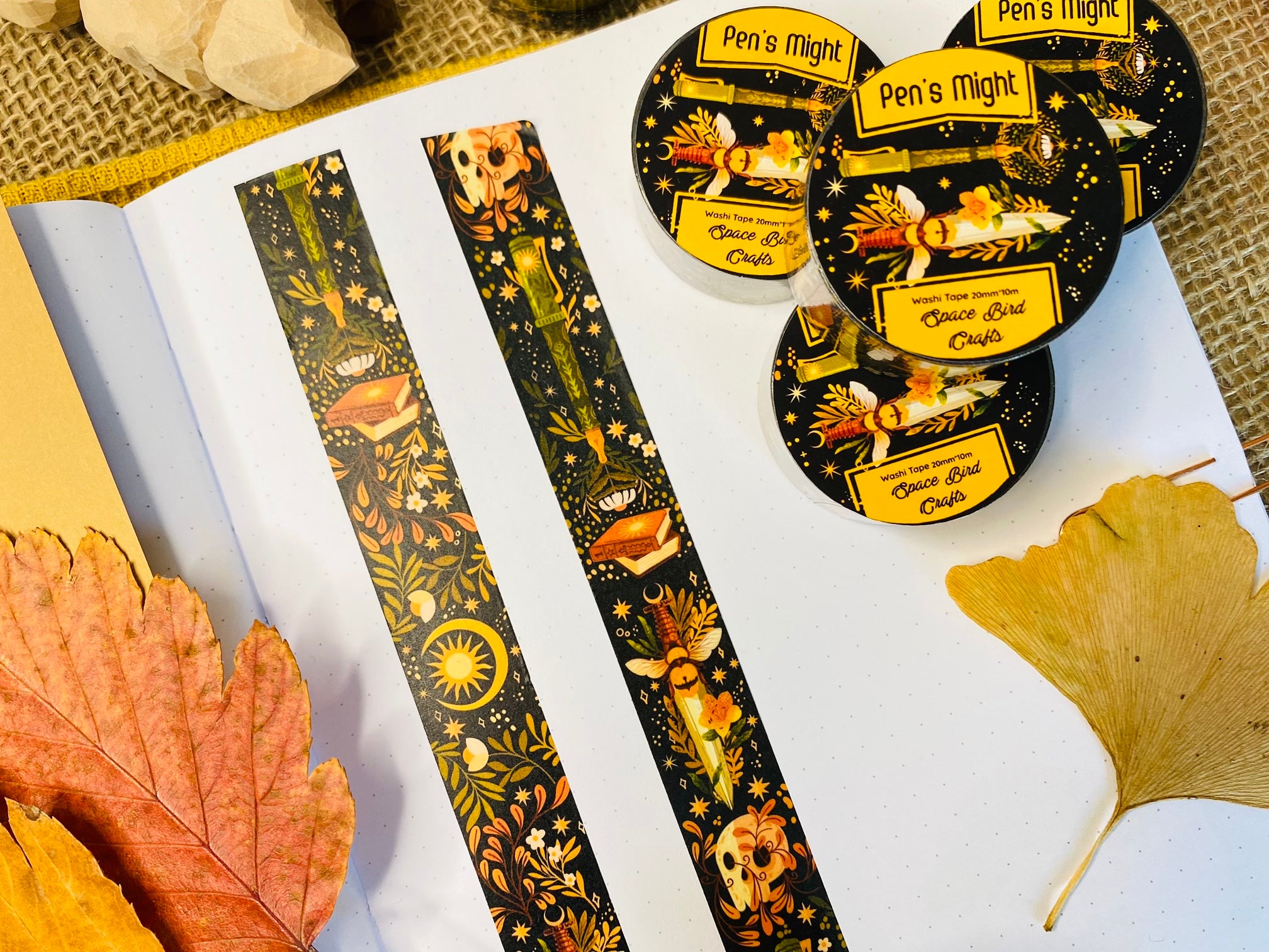 Sweater Weather washi tape with Gold Foil - Autumn Washi Tape