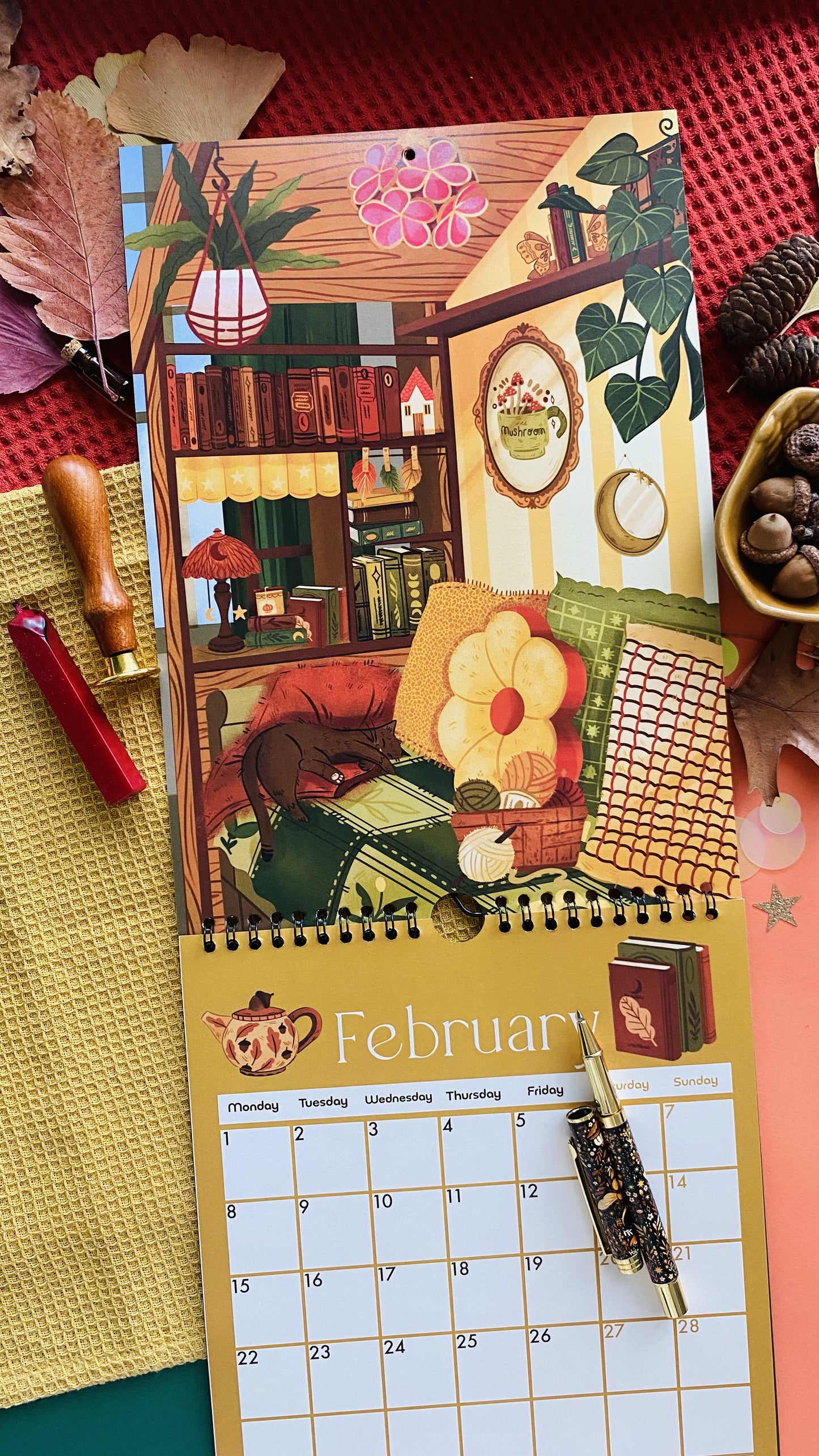 2027 Wall Calendar, Cozy Calendar