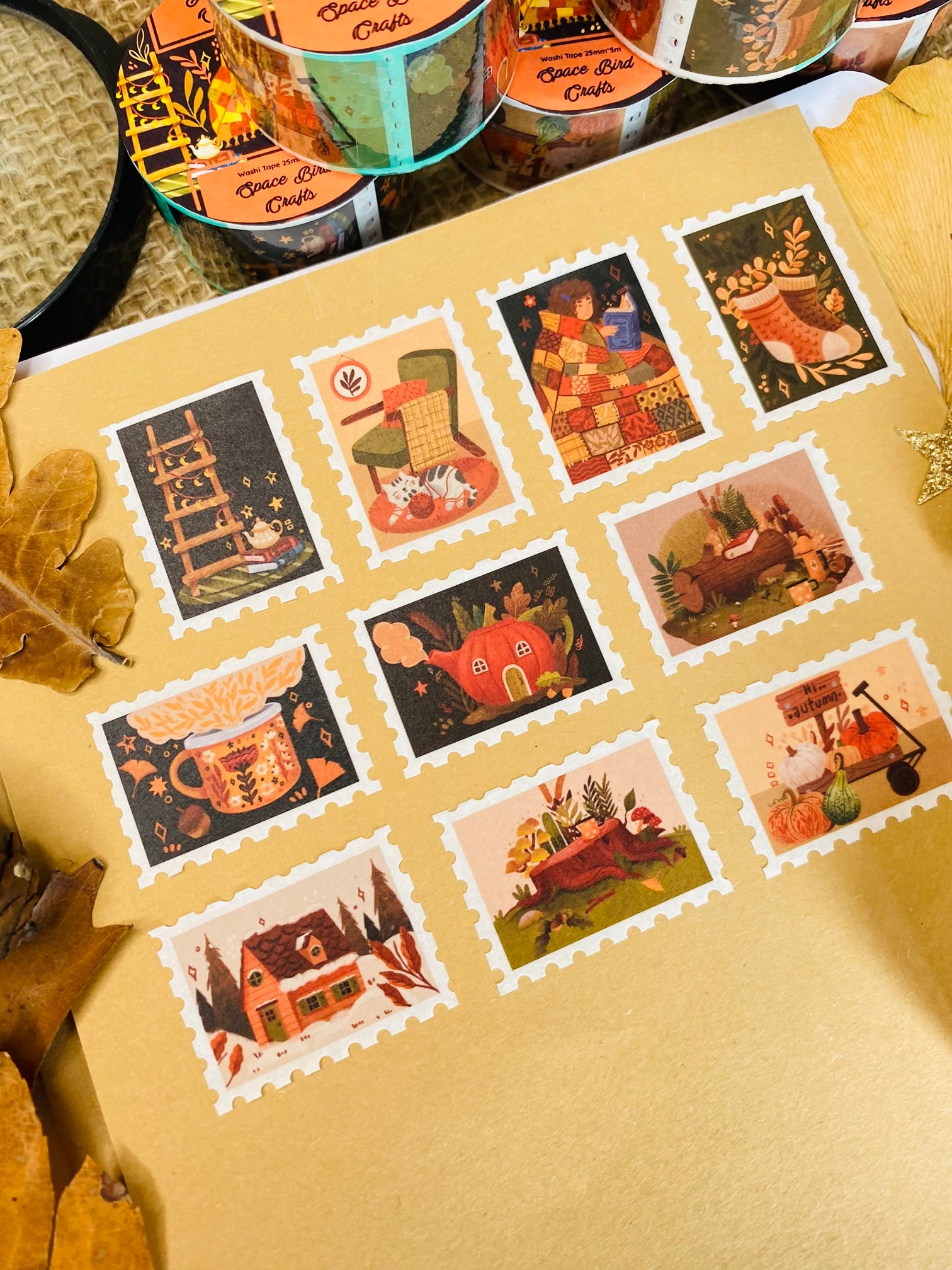 Autumn Stamp Washi Tape