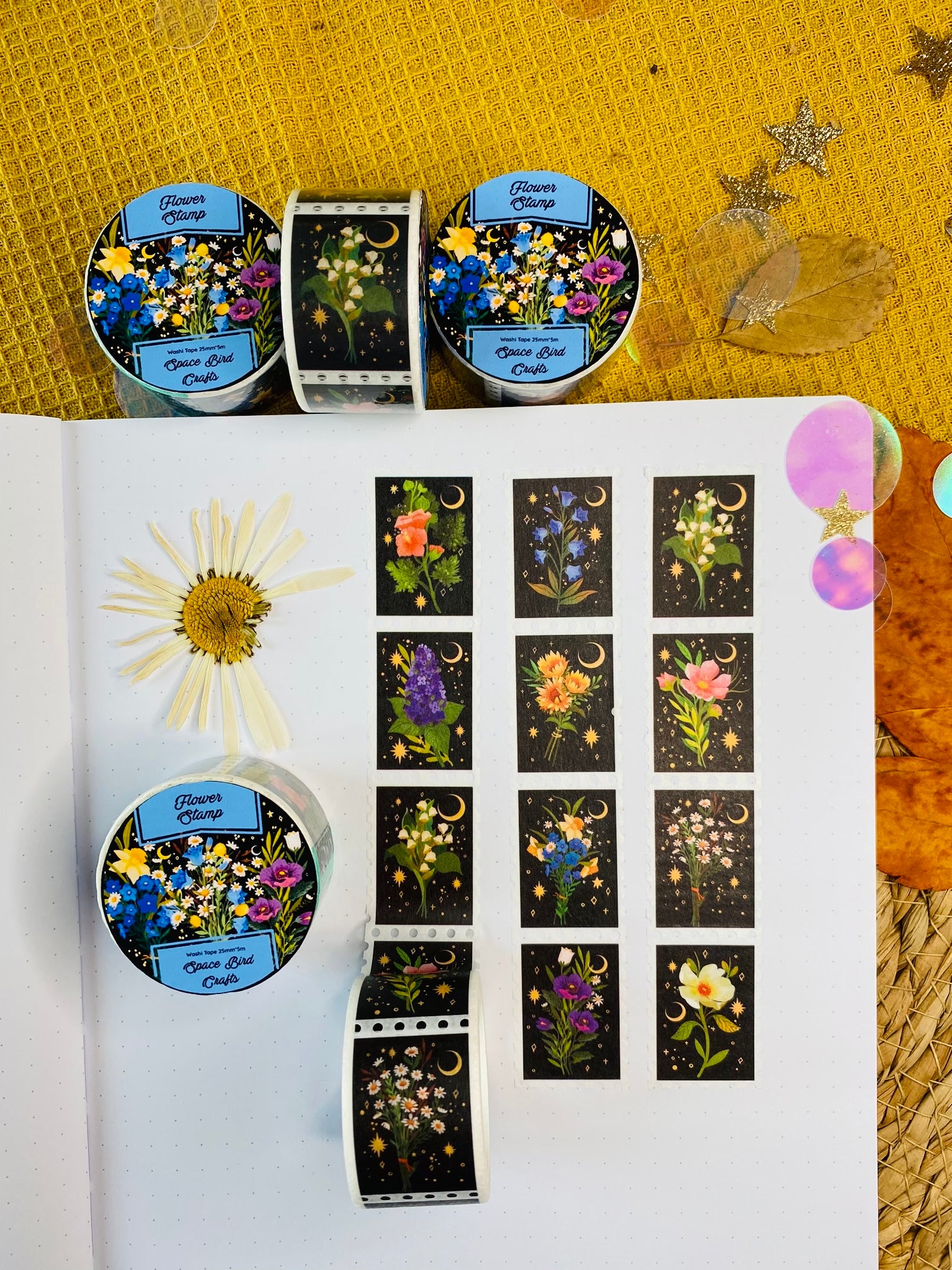 Floral Stamp Washi Tape