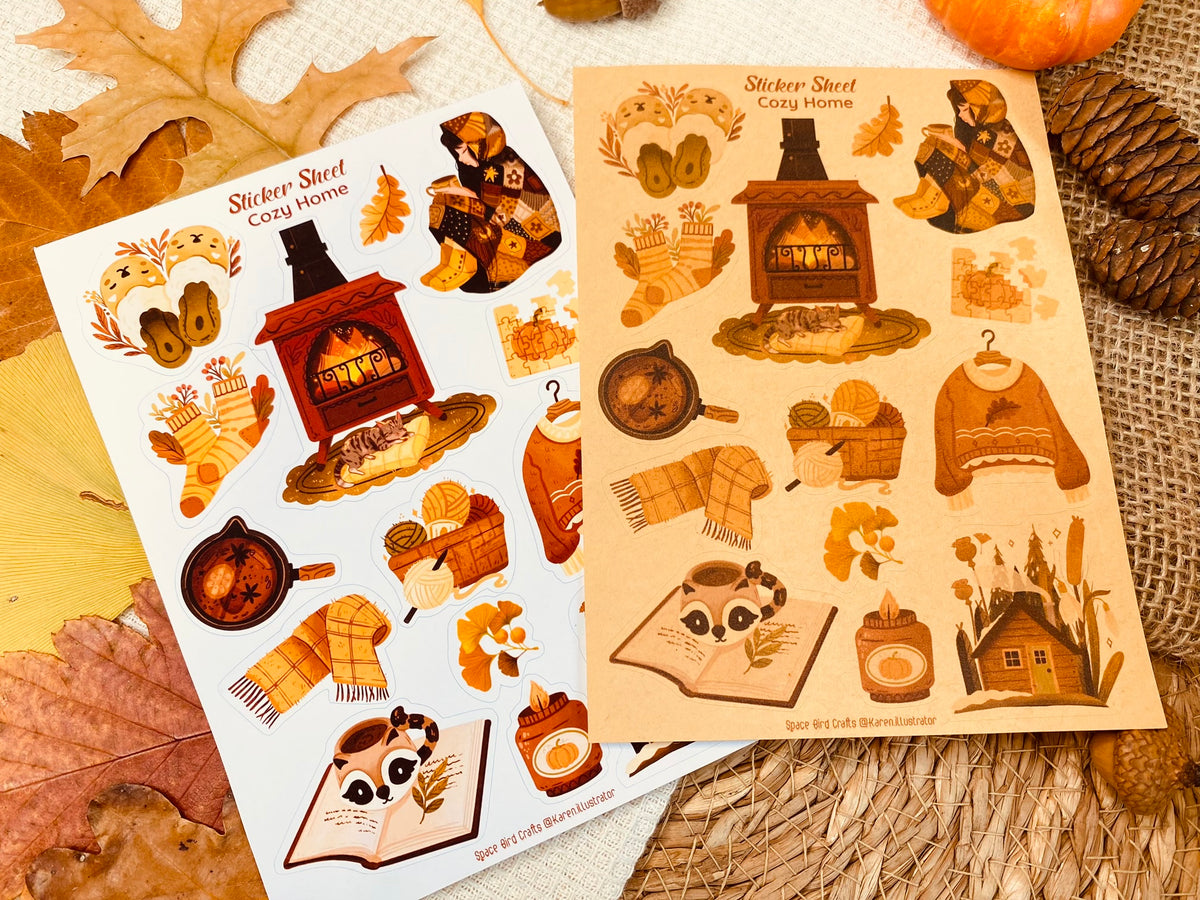 Cozy Home Sticker Sheet – SplitMoon Studios