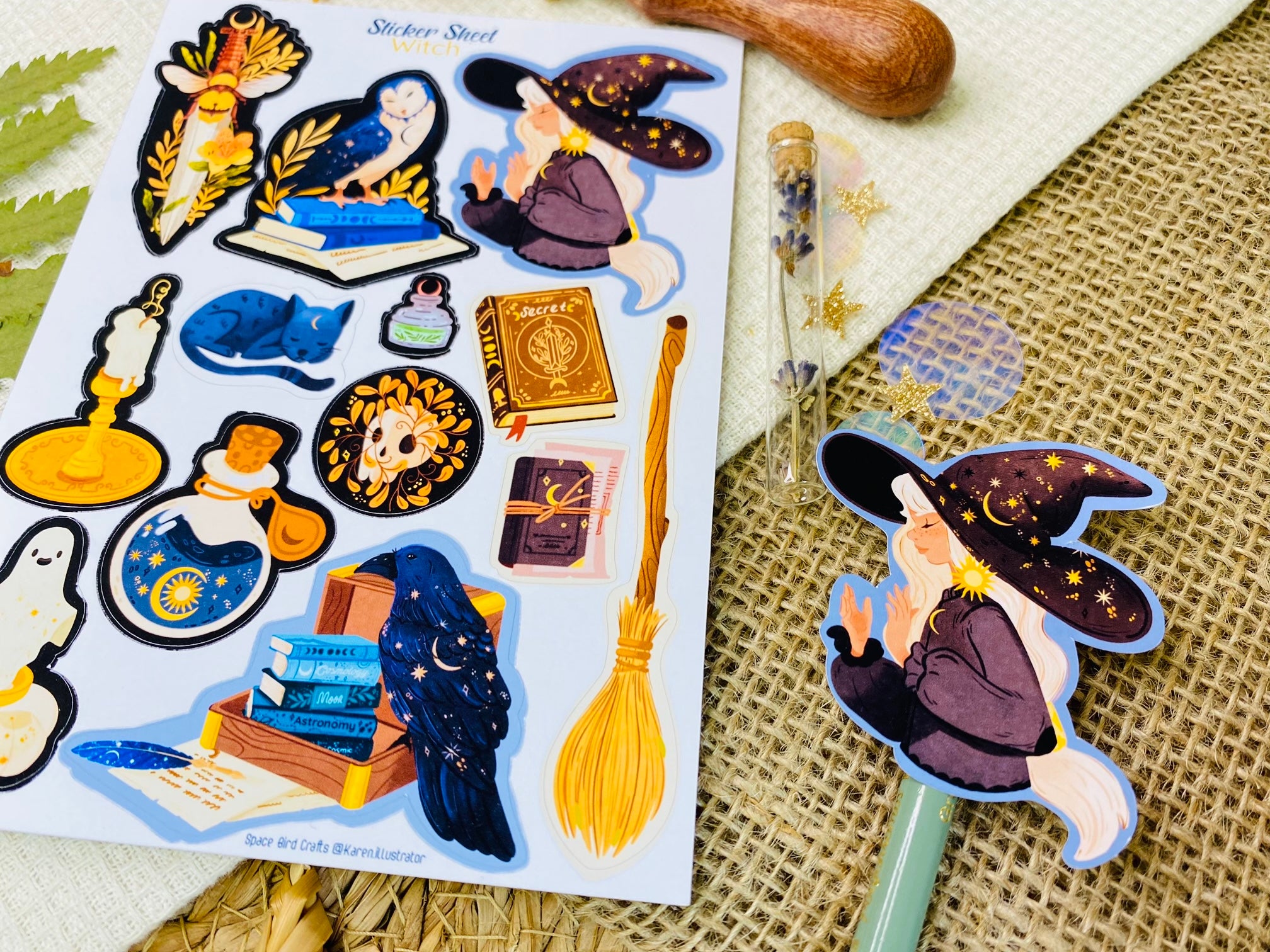 CLEARANCE, Nature, Witch, Owl, Halloween, Stamp, Scrapbook Supplies, Craft  Supplies, Journaling, Mixed Media, Birds, Kids Crafts, Art -  Hong Kong
