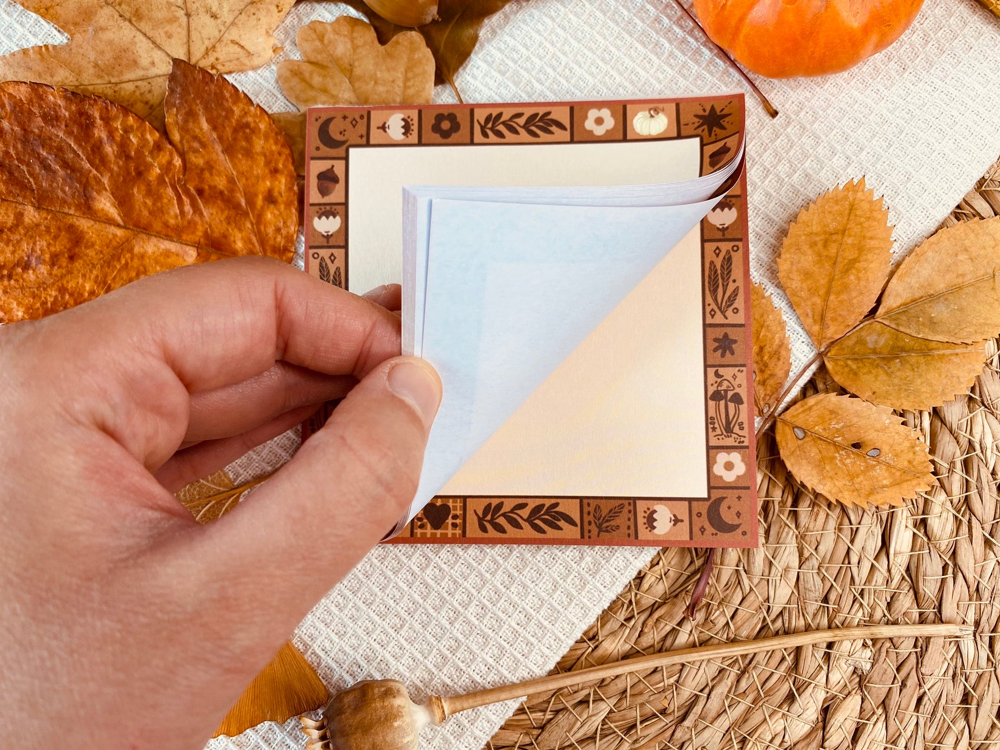 Autumn Patches Memopad Mini Notepad