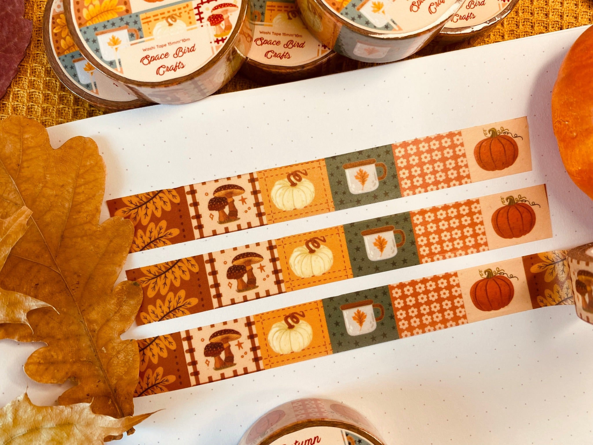Autumn Patches Washi Tape 10m x 15mm