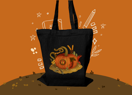 Pumpkin Home Motive Tote Bag