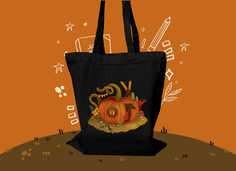 Pumpkin Home Motive Tote Bag
