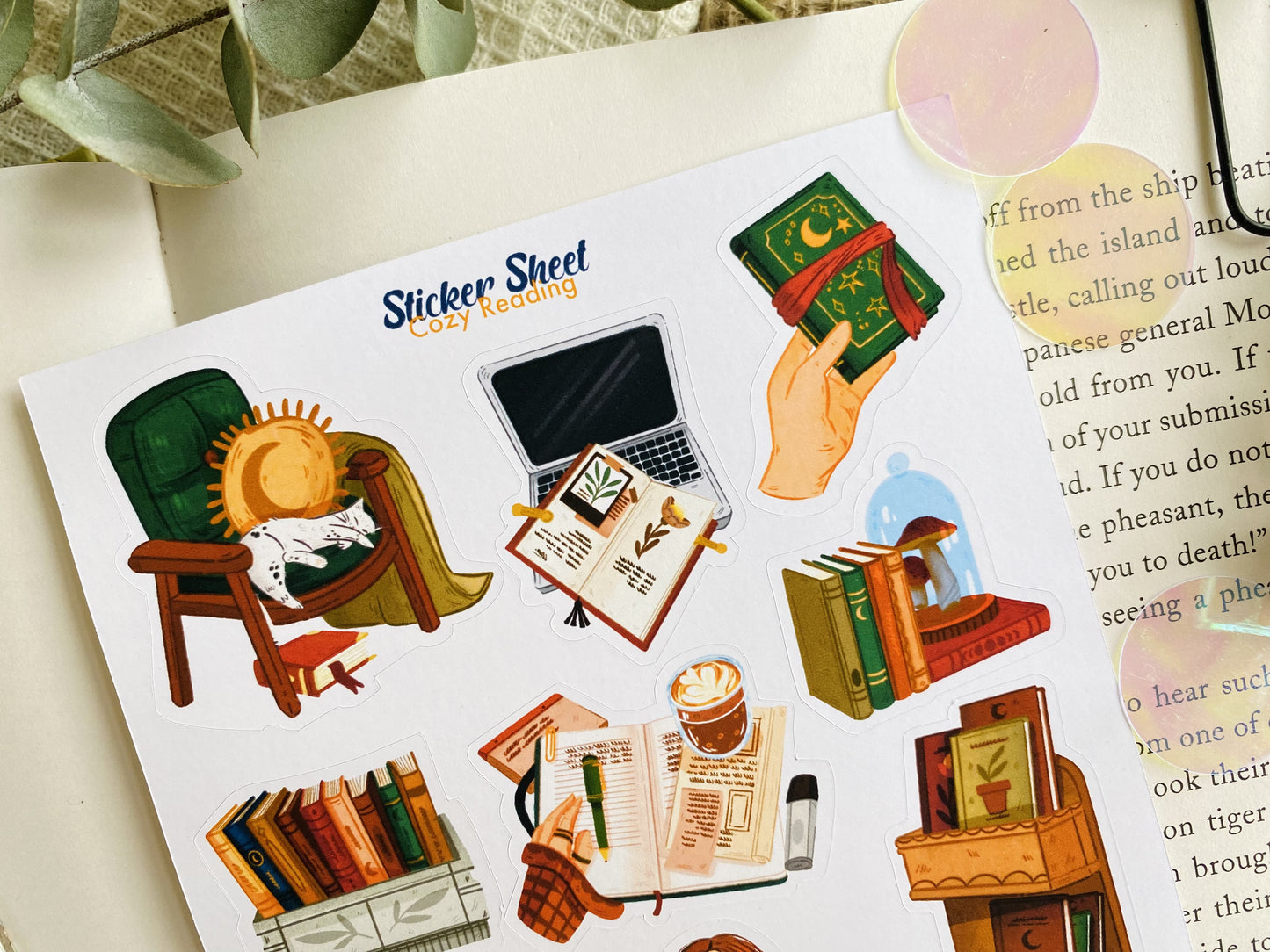 Cozy Reading Sticker Sheet