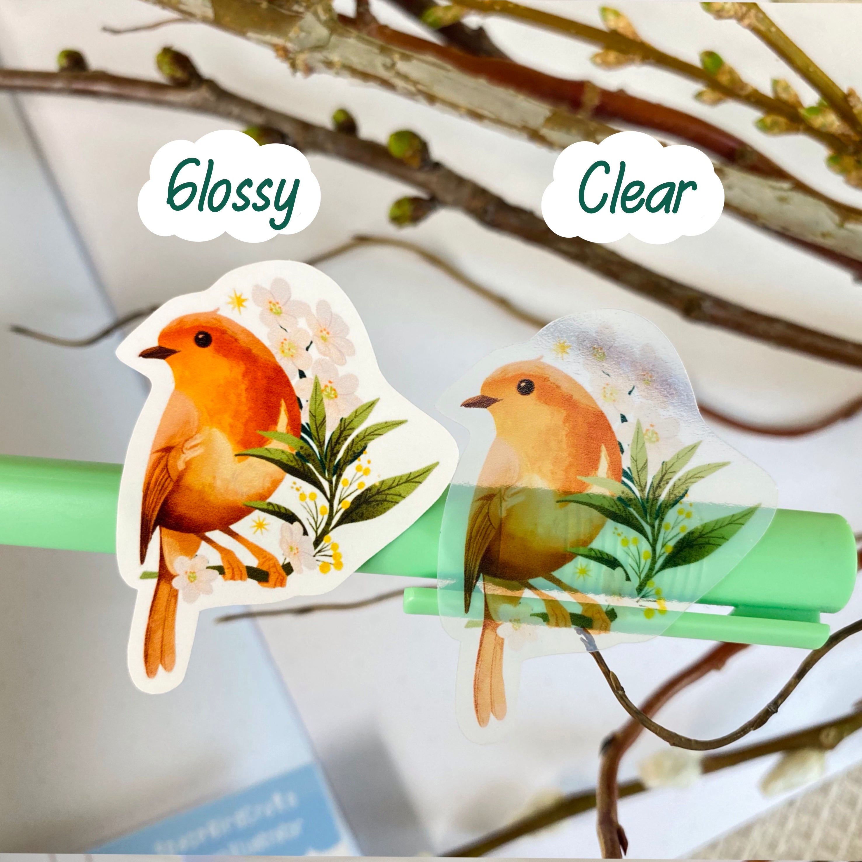 Clear Birds Sticker Sheet