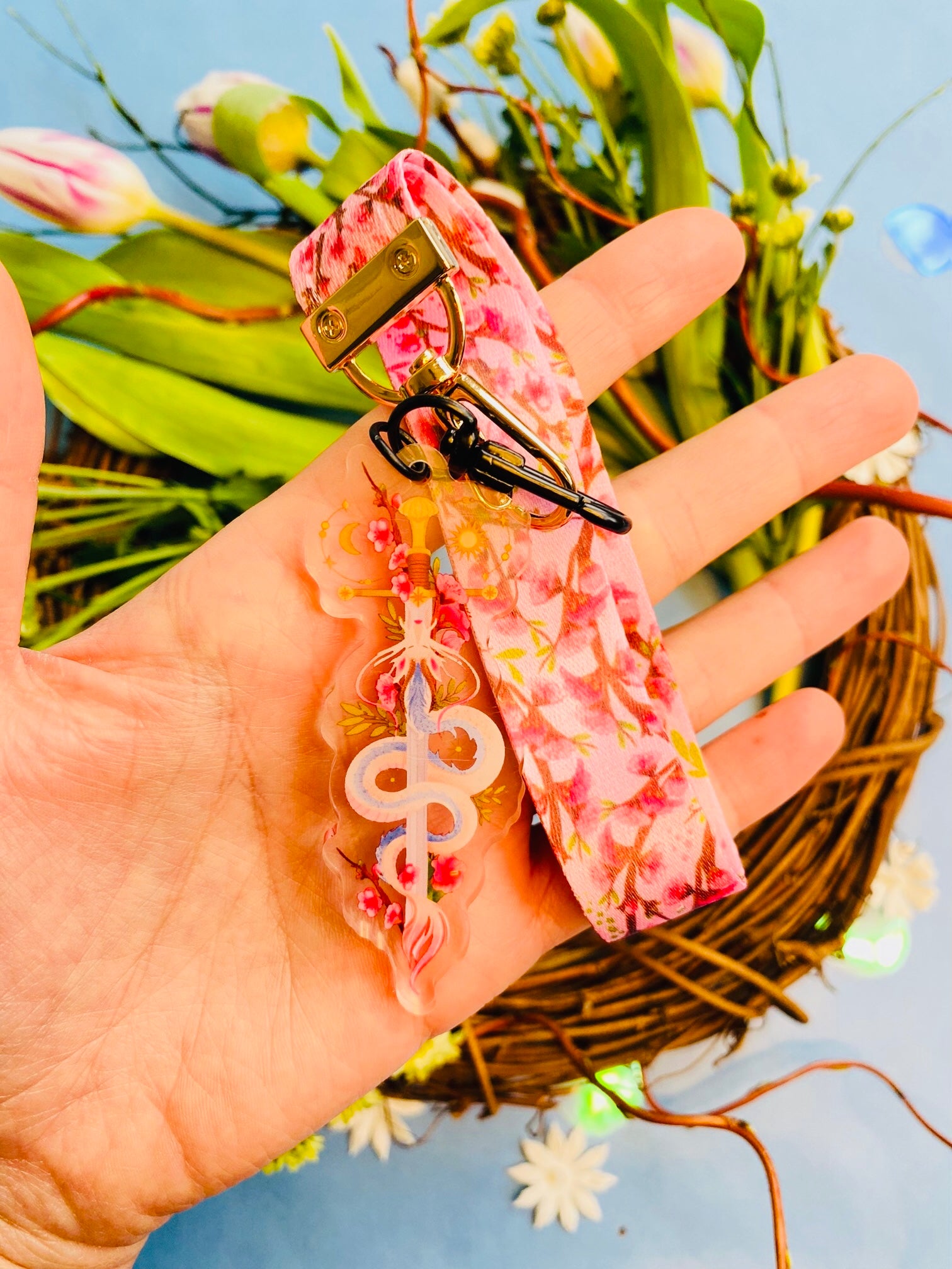 Sakura Dragon Keycharm