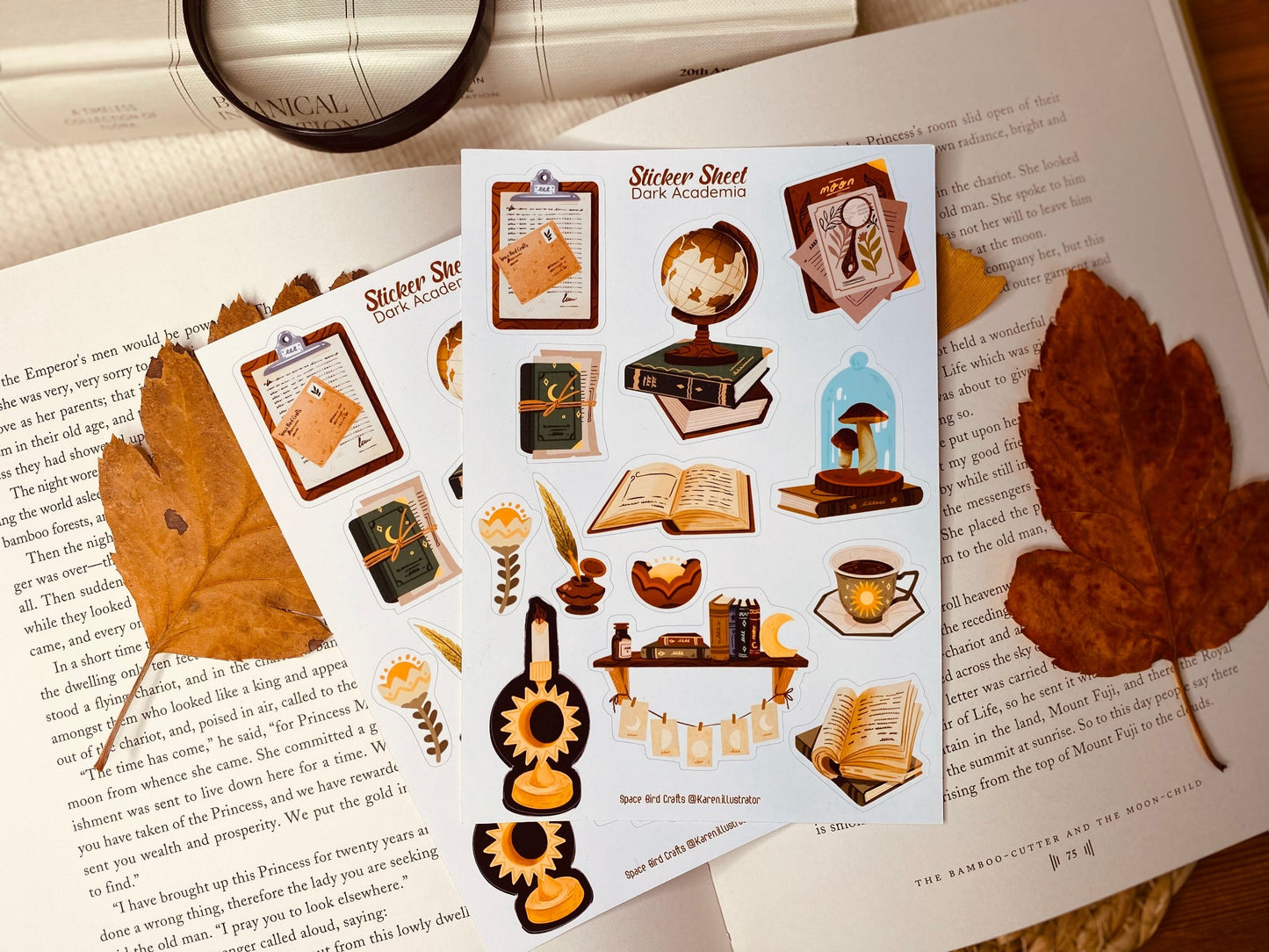 Dark Academia Sticker Sheet