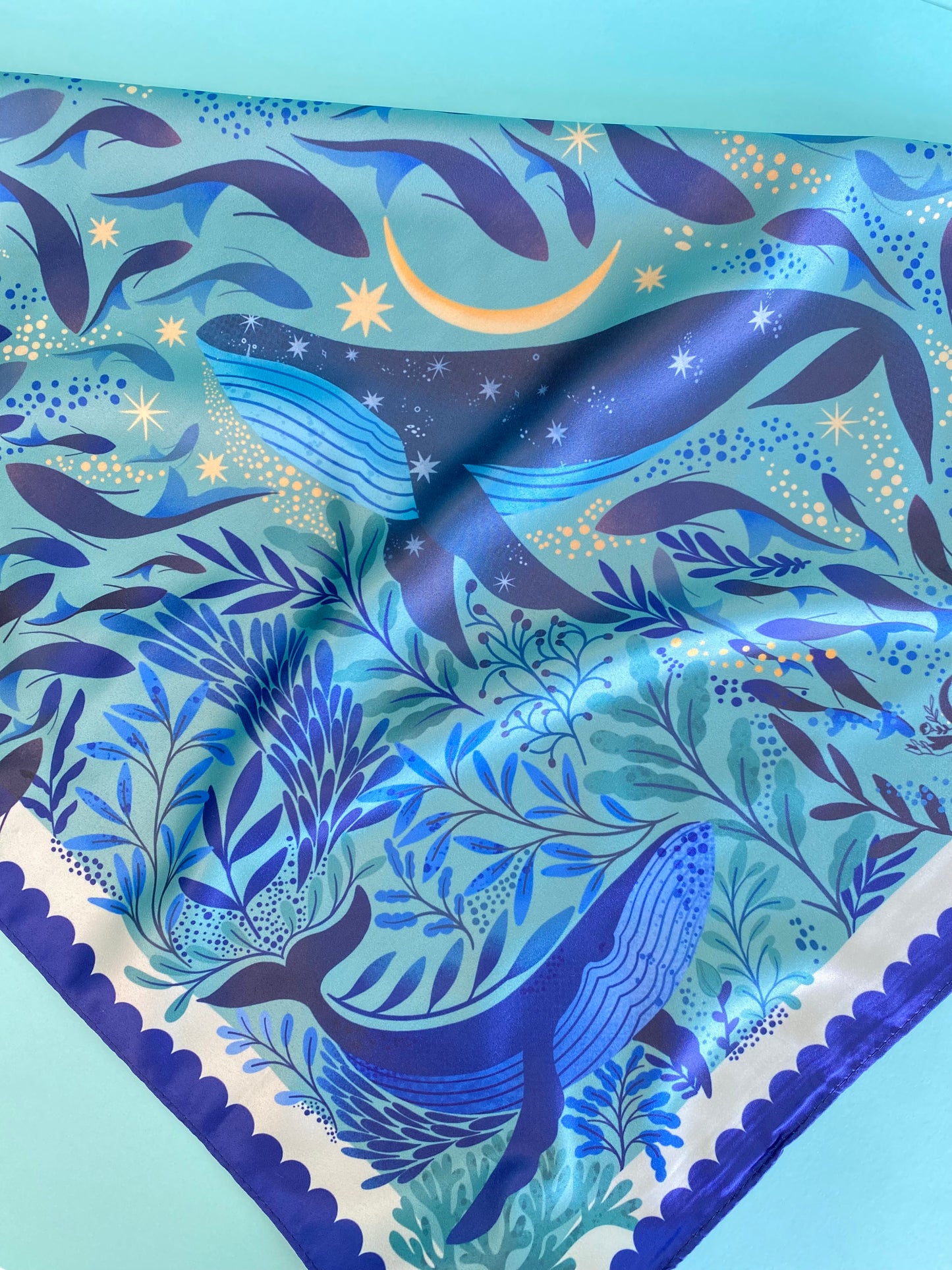 Sky Whale Motive Scarf