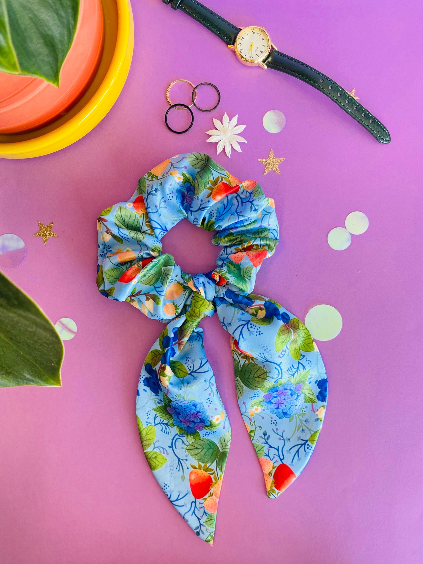 Blueberry, Strawberry Scrunchie  / Hair Band