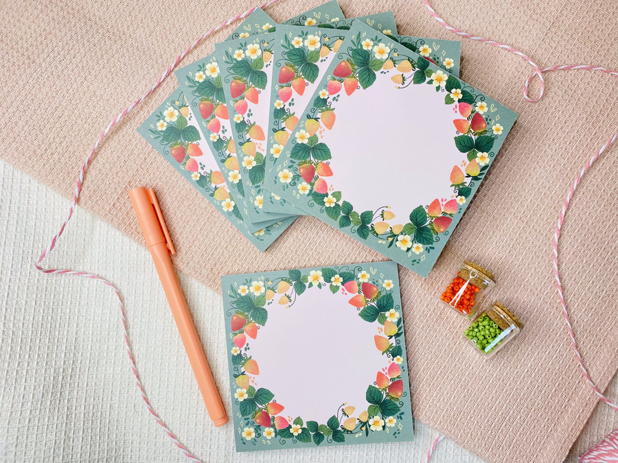 Strawberry Memopad Mini Notepads