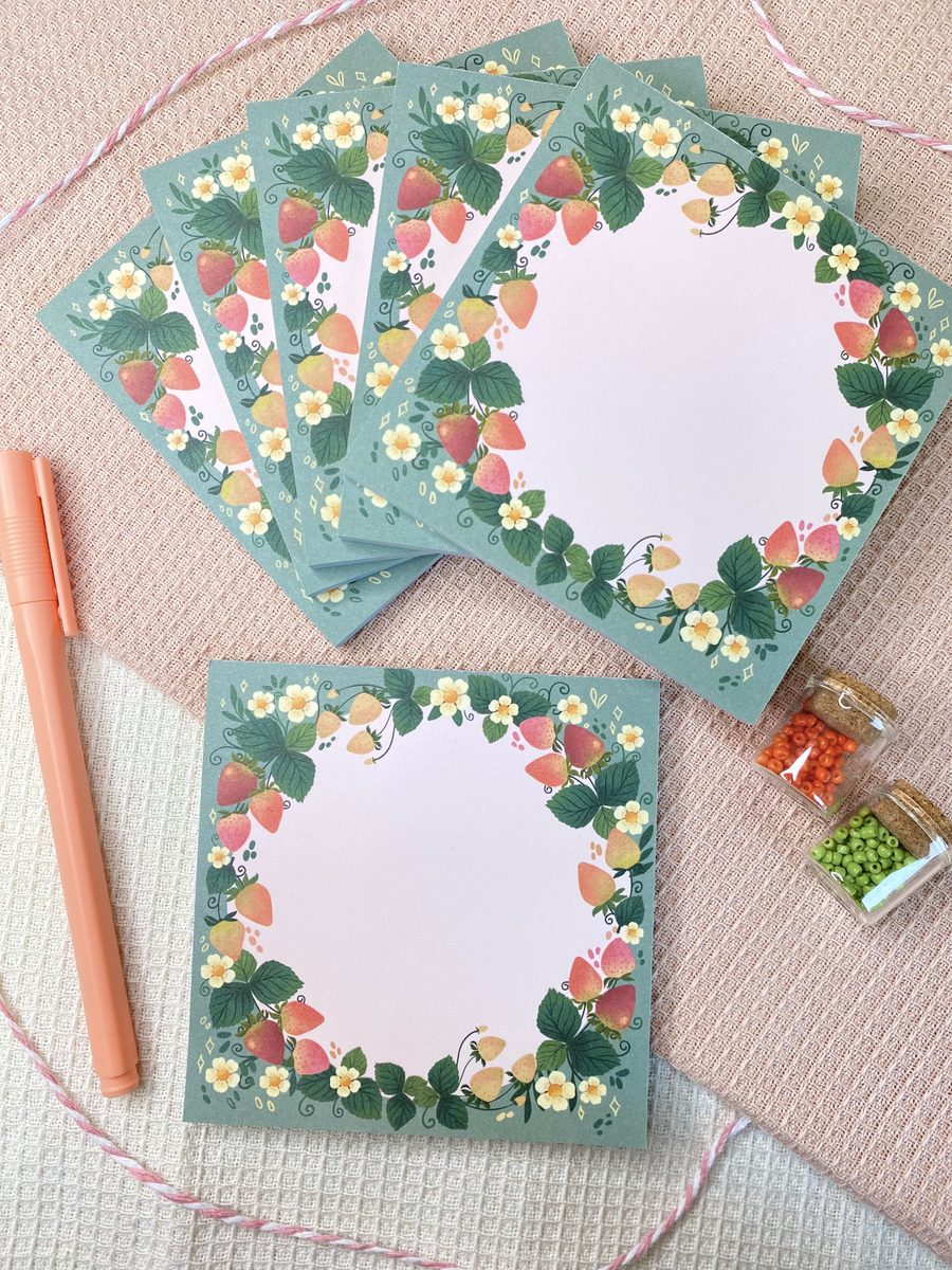 Strawberry Memopad Mini Notepads