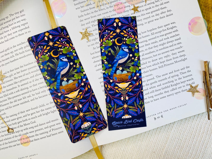 Blue Jay Bird Bookmark