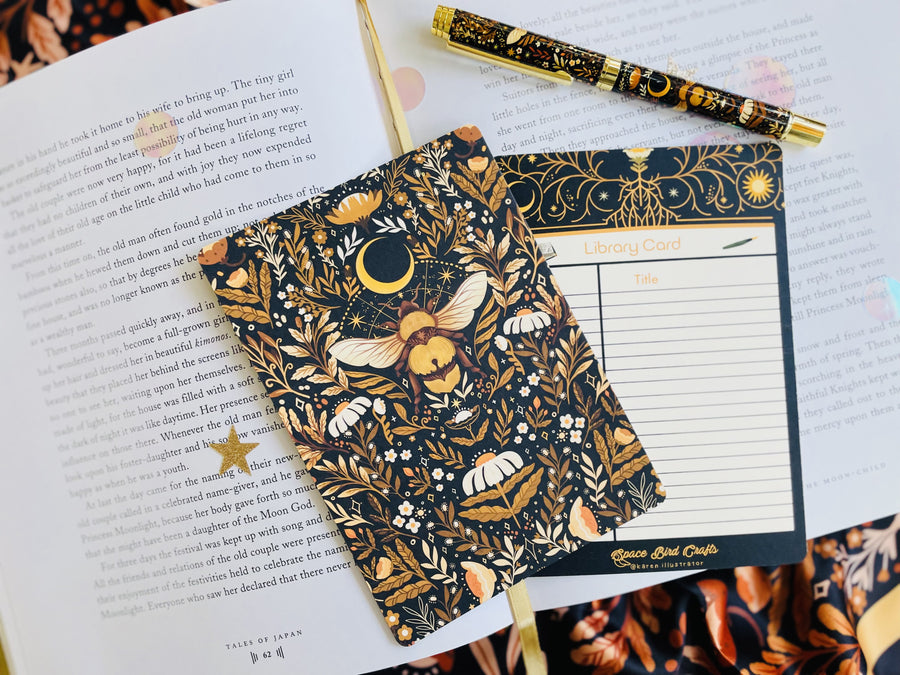 Queen Bee Reading Bookmark Library Card