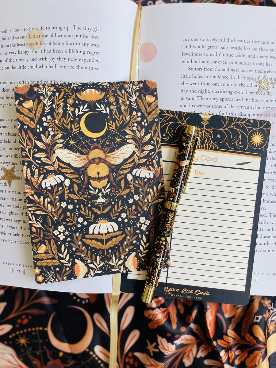 Queen Bee Reading Bookmark Library Card