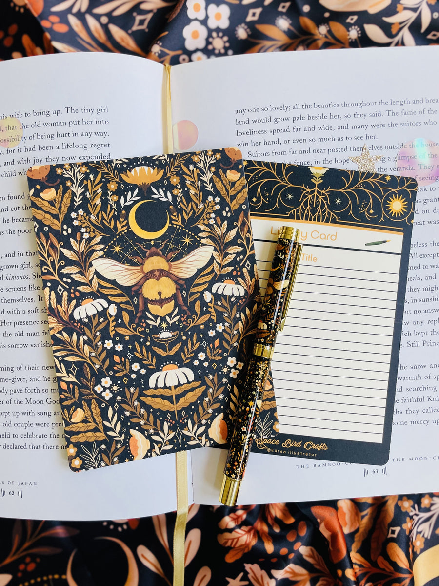 Queen Bee Reading Bookmark Library Card