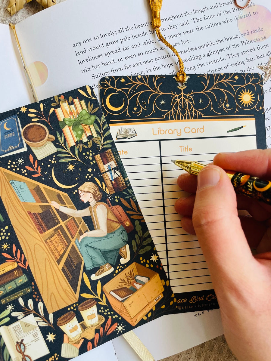 Book Shop Reading Bookmark Library Card