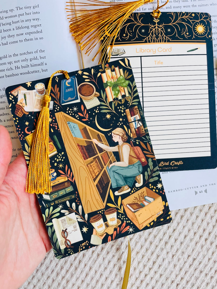 Book Shop Reading Bookmark Library Card