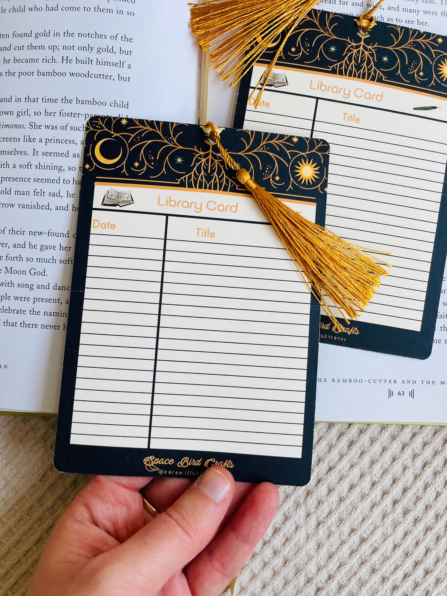 Book Shop Reading Bookmark Library Card