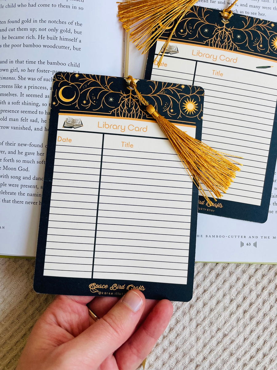 Book Shop Reading Bookmark Library Card