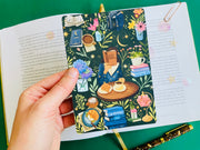 Coffee Time Reading Bookmark Library Card