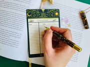 Coffee Time Reading Bookmark Library Card