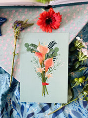 A Set of Floral Bouquets Post Cards  2026