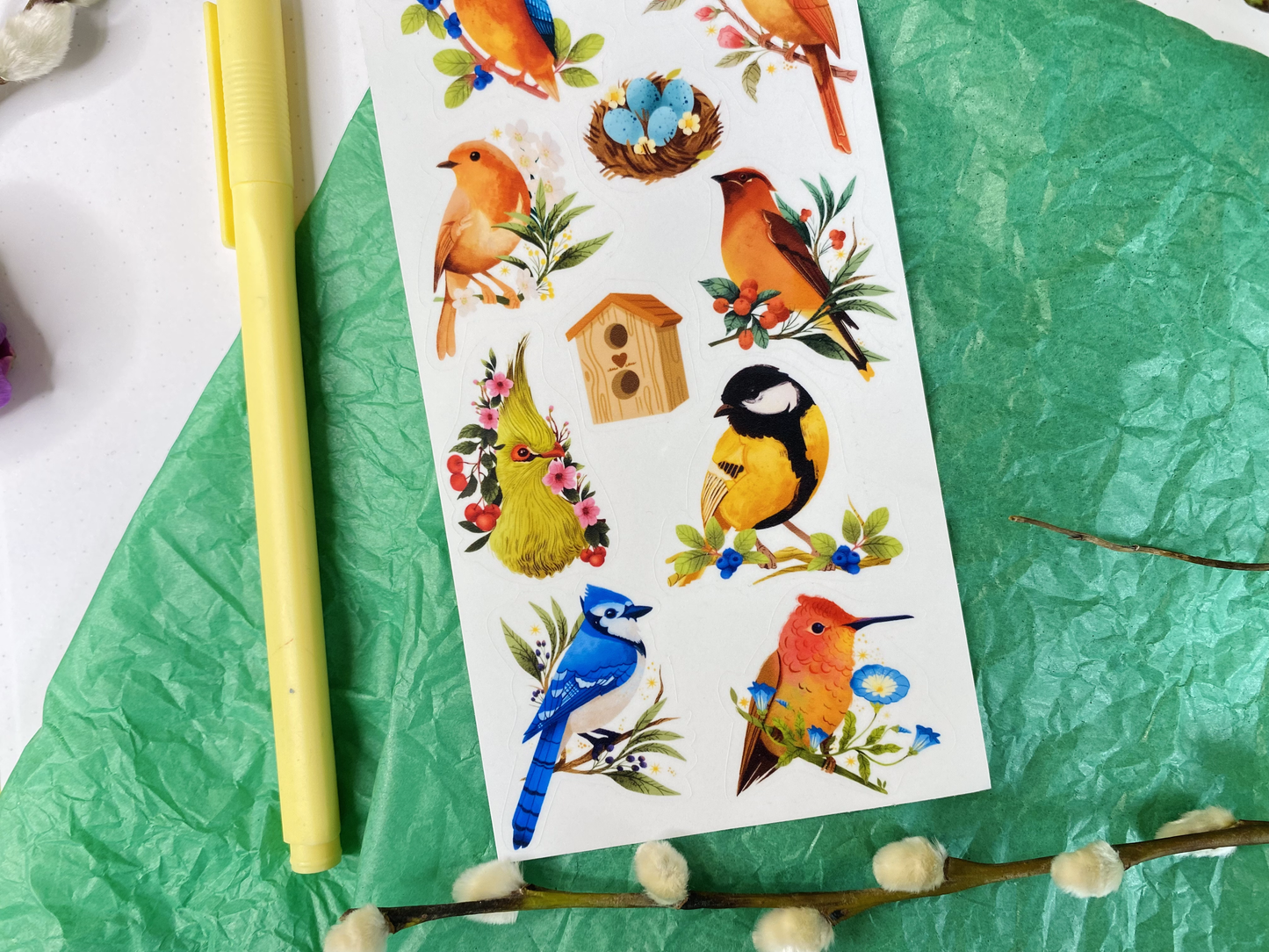 Clear Birds Sticker Sheet