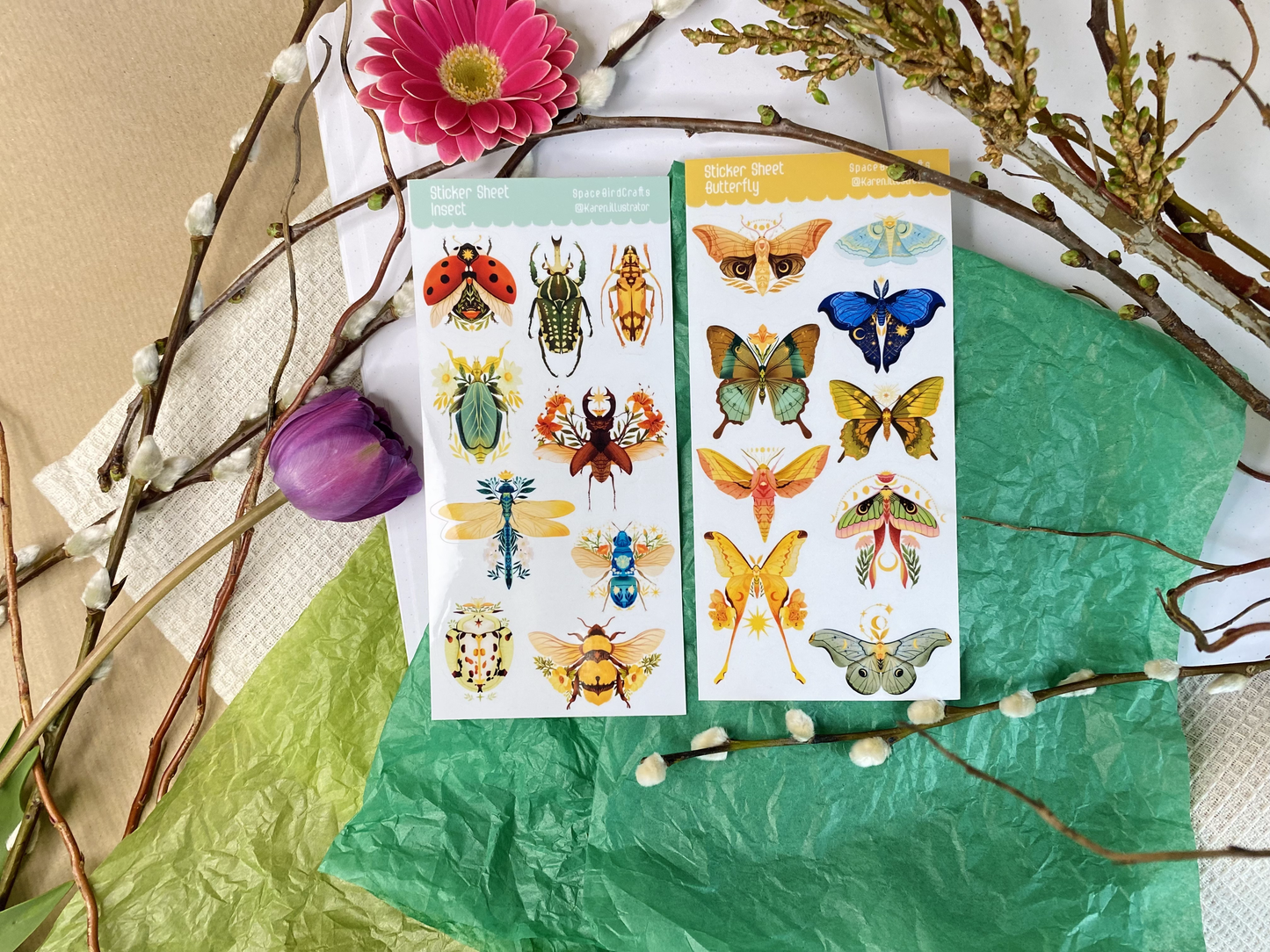 Clear Insect Sticker Sheet