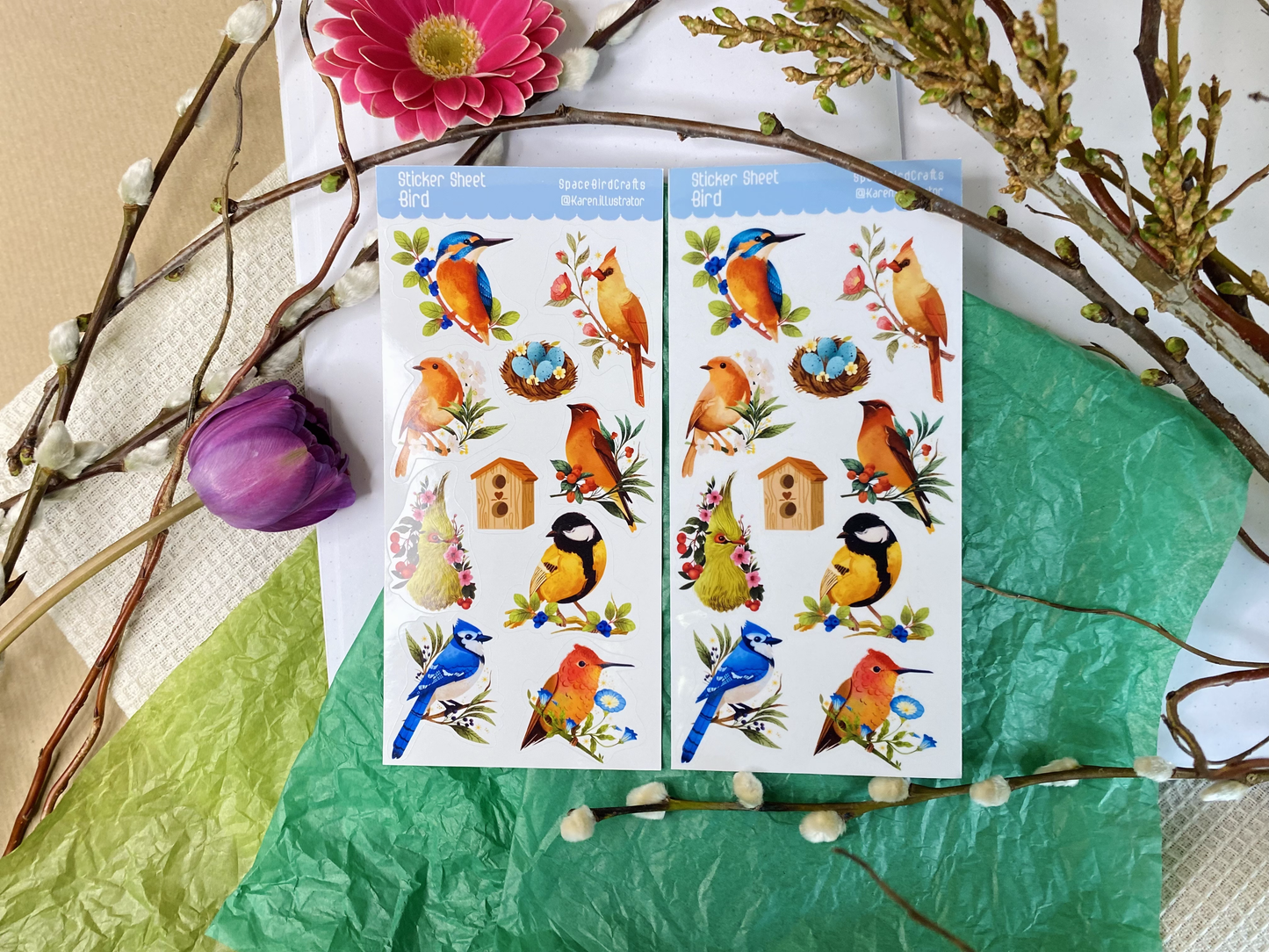 Clear Birds Sticker Sheet