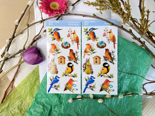 Clear Birds Sticker Sheet