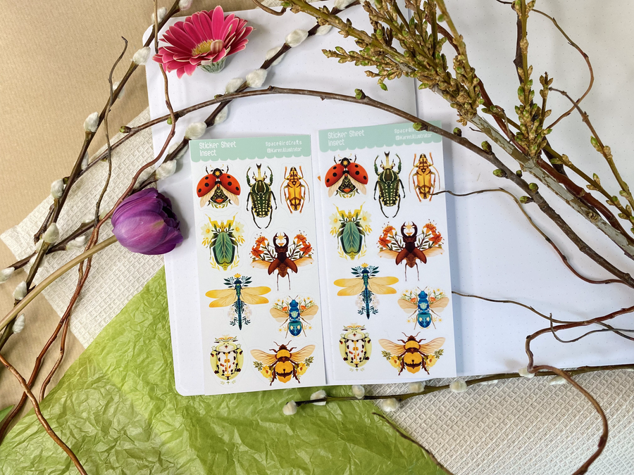 Clear Insect Sticker Sheet