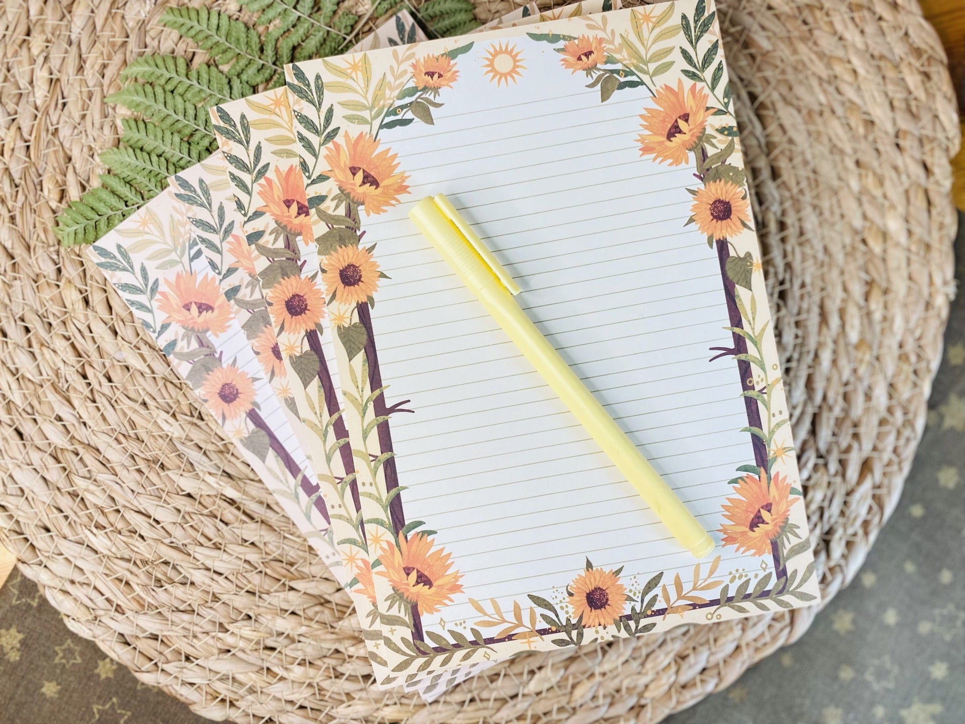 Sunflower Letter Paper A5 To Do - Letter Paper Notepad