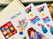 Spring Coffee Corner Sticker Sheet