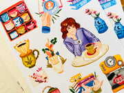 Spring Coffee Corner Sticker Sheet