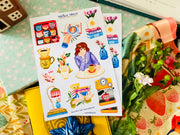 Spring Coffee Corner Sticker Sheet