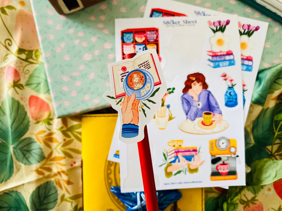 Spring Coffee Corner Sticker Sheet