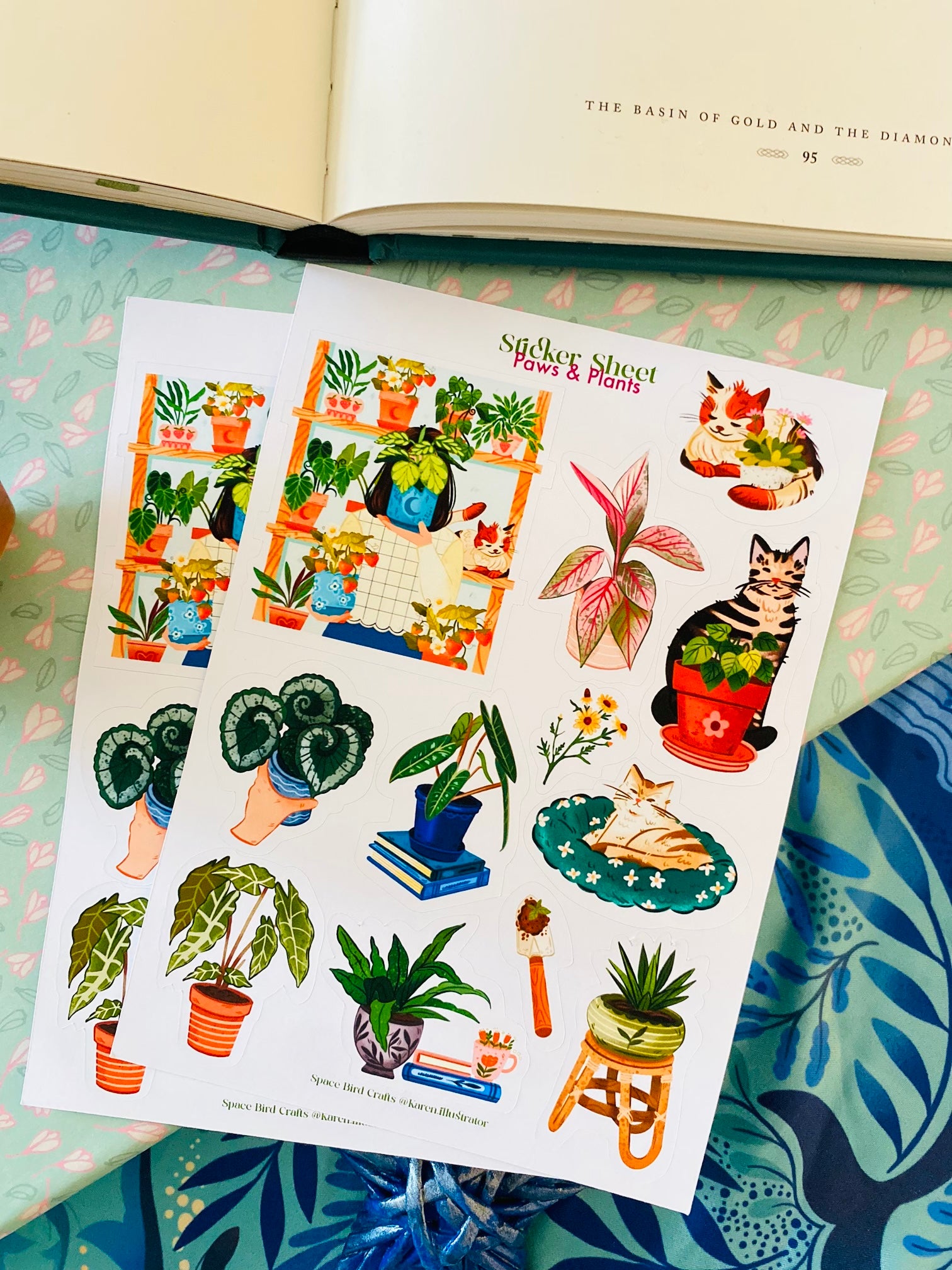 Paws and Plants Sticker Sheet