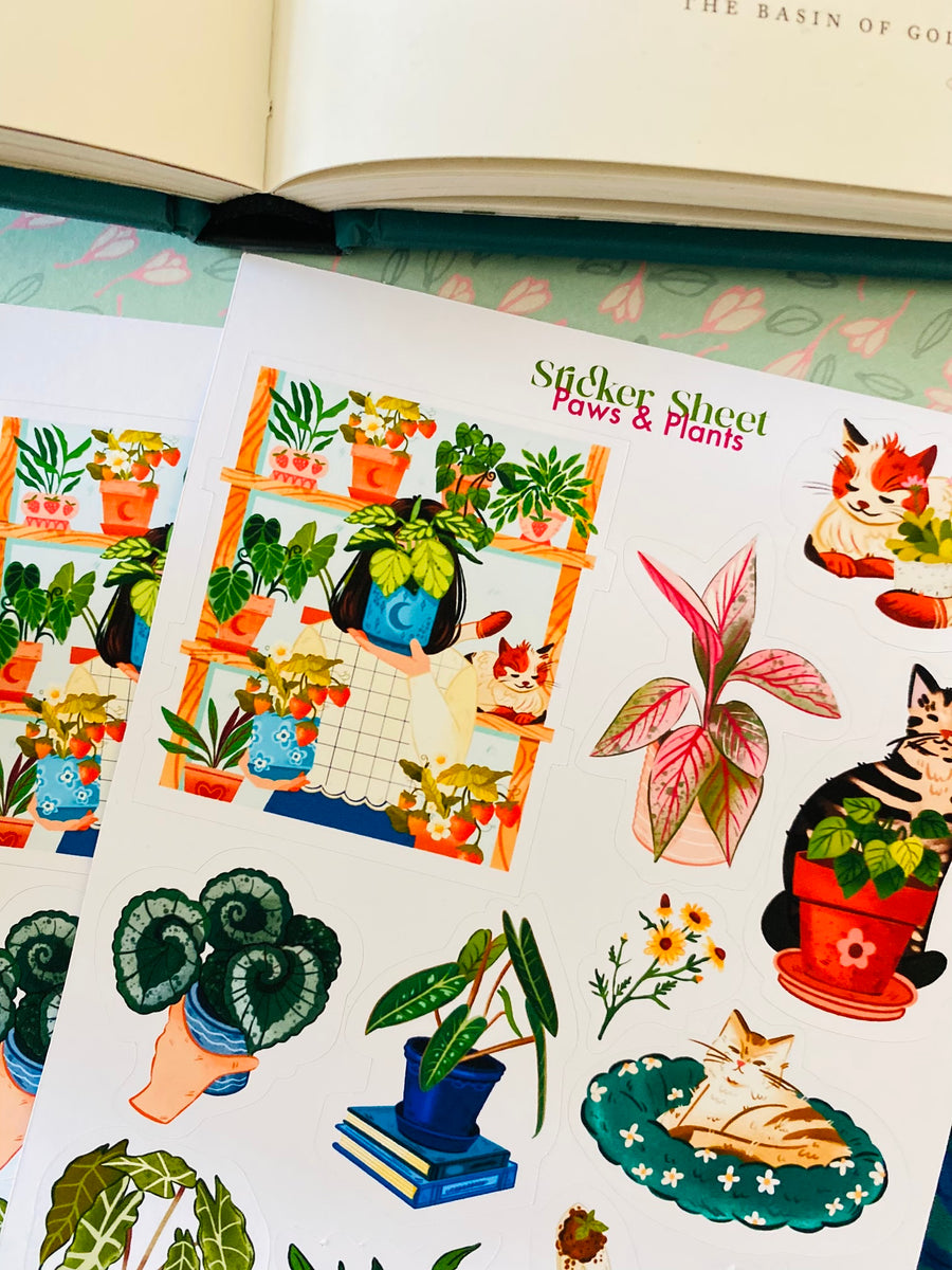 Paws and Plants Sticker Sheet