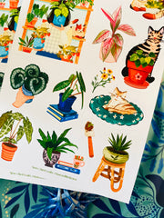 Paws and Plants Sticker Sheet