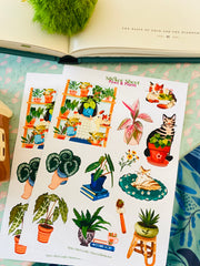 Paws and Plants Sticker Sheet