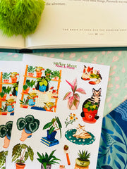 Paws and Plants Sticker Sheet