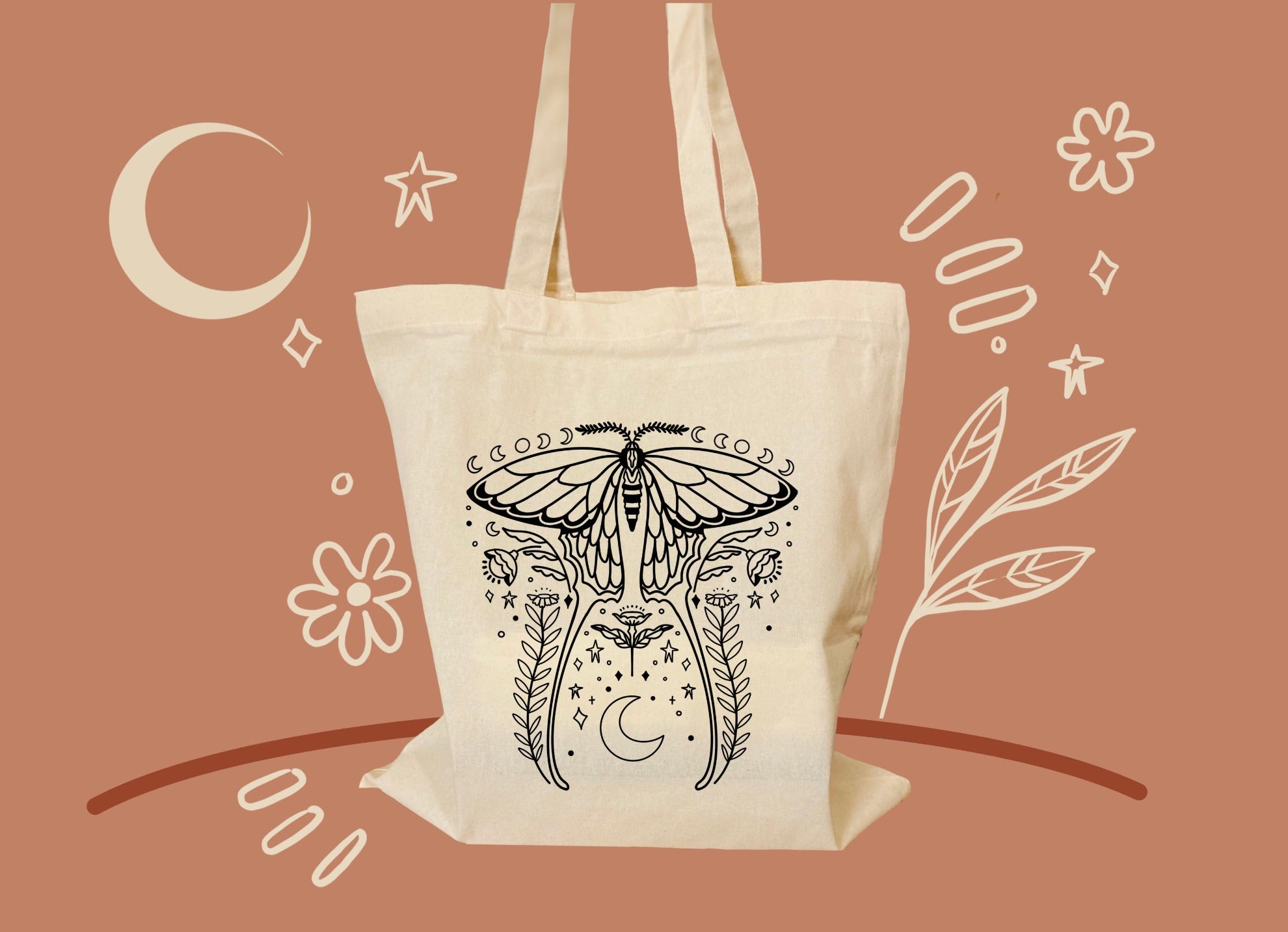 Tote Bag Butterfly Motive