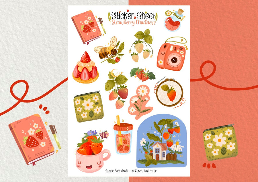 Strawberry Sticker Sheet