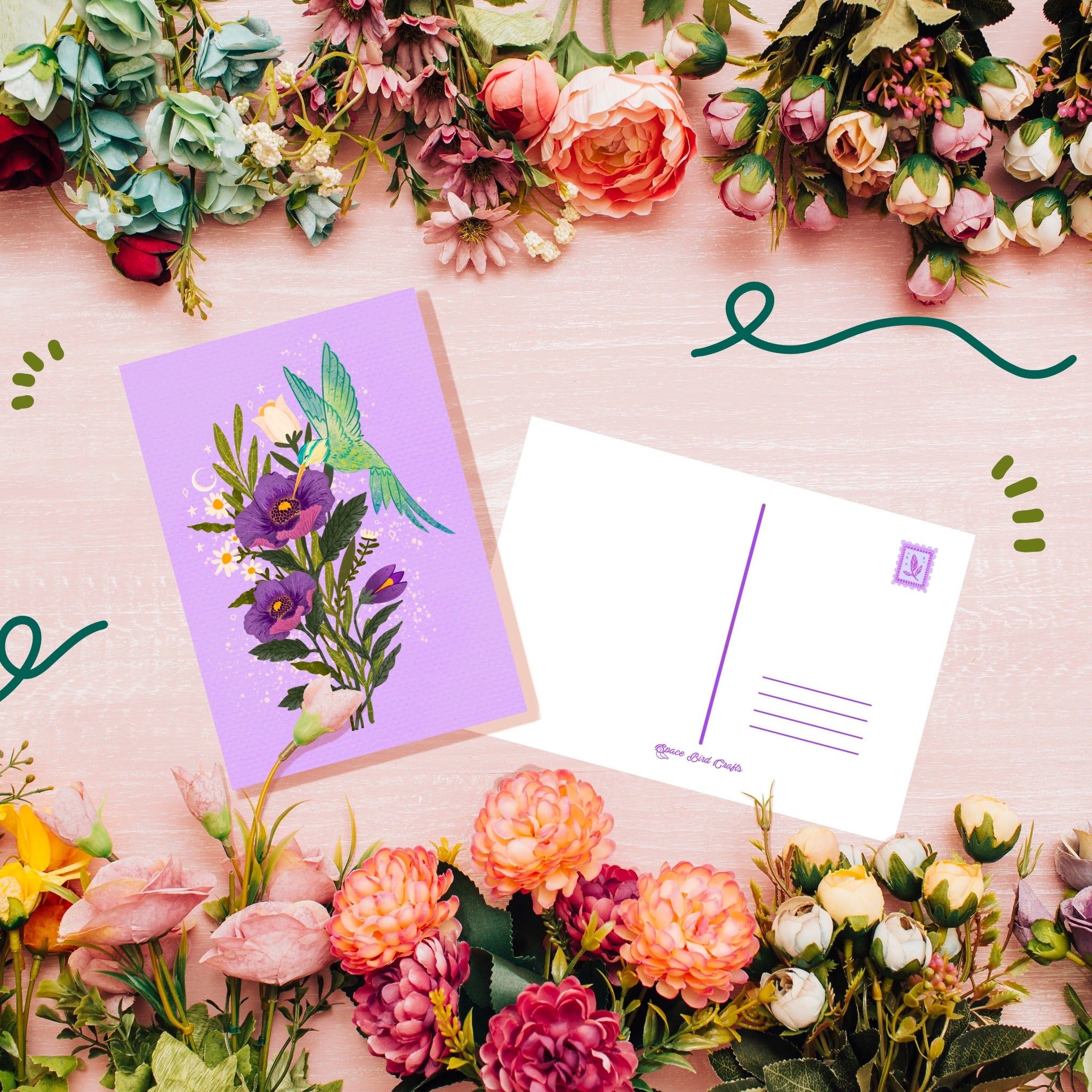 A Set of Floral Post Cards